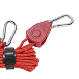 Maxbell Ratchet Hanger Rope Hanger Fast Locking Non Slip Secure Heavy Duty Wind Rope Red