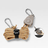 Maxbell Ratchet Hanger Rope Hanger Fast Locking Non Slip Secure Heavy Duty Wind Rope Brown