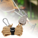 Maxbell Ratchet Hanger Rope Hanger Fast Locking Non Slip Secure Heavy Duty Wind Rope Brown