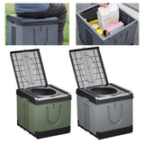 Maxbell Folding Camping Toilet Portable Toilet for Camping for Long Trips Hiking Car Green