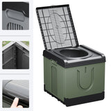 Maxbell Folding Camping Toilet Portable Toilet for Camping for Long Trips Hiking Car Green