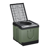 Maxbell Folding Camping Toilet Portable Toilet for Camping for Long Trips Hiking Car Green