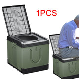 Maxbell Folding Camping Toilet Portable Toilet for Camping for Long Trips Hiking Car Green