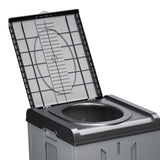 Maxbell Folding Camping Toilet Portable Toilet for Camping for Long Trips Hiking Car Black Gray