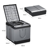 Maxbell Folding Camping Toilet Portable Toilet for Camping for Long Trips Hiking Car Black Gray