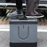 Maxbell Folding Camping Toilet Portable Toilet for Camping for Long Trips Hiking Car Black Gray