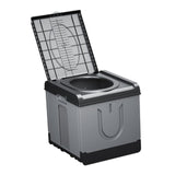 Maxbell Folding Camping Toilet Portable Toilet for Camping for Long Trips Hiking Car Black Gray