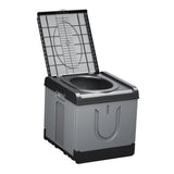 Maxbell Folding Camping Toilet Portable Toilet for Camping for Long Trips Hiking Car Black Gray