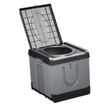 Maxbell Folding Camping Toilet Portable Toilet for Camping for Long Trips Hiking Car Black Gray