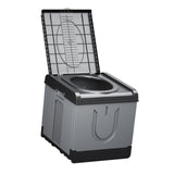 Maxbell Folding Camping Toilet Portable Toilet for Camping for Long Trips Hiking Car Black Gray