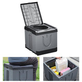 Maxbell Folding Camping Toilet Portable Toilet for Camping for Long Trips Hiking Car Black Gray