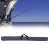 Maxbell Fishing Rod Case with Handle Portable Fishing Rod Organizer Fishing Gear Bag Blue
