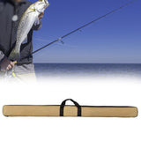 Maxbell Fishing Rod Case with Handle Portable Fishing Rod Organizer Fishing Gear Bag khaki