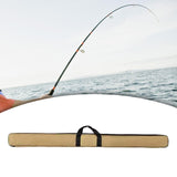 Maxbell Fishing Rod Case with Handle Portable Fishing Rod Organizer Fishing Gear Bag khaki