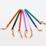 Maxbell 8Pcs Tent Stakes Lightweight Metal Stakes for Ground for Desert Outdoor Trip Black