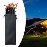 Maxbell 8Pcs Tent Stakes Lightweight Metal Stakes for Ground for Desert Outdoor Trip Black