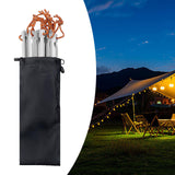 Maxbell 8Pcs Tent Stakes Lightweight Metal Stakes for Ground for Desert Outdoor Trip Silver