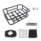 Maxbell Bike Rear Basket Metal Rear Bike Cargo Rack for Mountain Road Bikes Supplies L