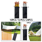Maxbell Tent Stakes Anchors Metal Stakes for Ground for Backpacking Gardening Awning 10 Pieces Gold