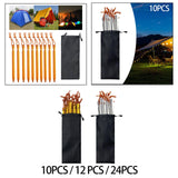 Maxbell Tent Stakes Anchors Metal Stakes for Ground for Backpacking Gardening Awning 10 Pieces Gold