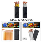 Maxbell Tent Stakes Anchors Metal Stakes for Ground for Backpacking Gardening Awning 10 Pieces Gold