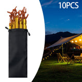 Maxbell Tent Stakes Anchors Metal Stakes for Ground for Backpacking Gardening Awning 10 Pieces Gold
