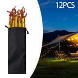 Maxbell Tent Stakes Anchors Metal Stakes for Ground for Backpacking Gardening Awning 12 Pieces Gold