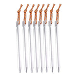 Maxbell Tent Stakes Anchors Metal Stakes for Ground for Backpacking Gardening Awning 10 Pieces Silver