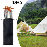 Maxbell Tent Stakes Anchors Metal Stakes for Ground for Backpacking Gardening Awning 12 Pieces Silver