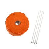 Maxbell 2" 32Ft Fiberglass Manifold Header Exhaust Heat Tape Wrap Ties Orange