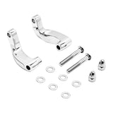 Maxbell Mirror Relocation Extension Adapter Kit for Harley 06-17 Motorcycles Silver