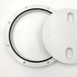 Maxbell Marine 8 Inch Round Non Slip Inspection Hatch with Detachable Cover White