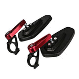 Maxbell Pair CNC Handle Bar End Rearview Side View Mirrors Fit for Motorcycle Red