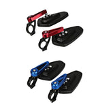 Maxbell Pair CNC Handle Bar End Rearview Side View Mirrors Fit for Motorcycle Red