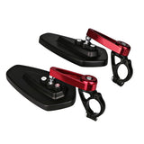 Maxbell Pair CNC Handle Bar End Rearview Side View Mirrors Fit for Motorcycle Red