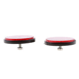 Max 2 Pieces Round Reflectors Universal for Motorcycle ATV Dirt Bike Red