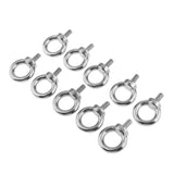 Maxbell 10pcs Eyes Bolts M8 Metric Threaded Marine Grade Boat Stainless Steel Lifting