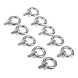 Maxbell 10pcs Eyes Bolts M8 Metric Threaded Marine Grade Boat Stainless Steel Lifting