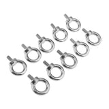 Maxbell 10pcs Eyes Bolts M8 Metric Threaded Marine Grade Boat Stainless Steel Lifting