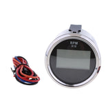 Maxbell 52mm 2" Digital Display Tachometer Gauge for Marine Boat Black Chrome