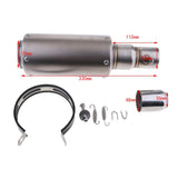 Maxbell Universal Motorcycle Modified Exhaust Muffler Pipe for Yamaha Kawasaki 36-51mm Silver