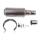 Maxbell Universal Motorcycle Modified Exhaust Muffler Pipe for Yamaha Kawasaki 36-51mm Silver