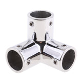 Maxbell Heacy Duty Stainless Steel Boat Hand Rail Fitting 22mm 3 Way Corner Elbow