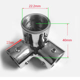 Maxbell Heacy Duty Stainless Steel Boat Hand Rail Fitting 22mm 3 Way Corner Elbow