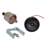 Max 52mm 2" Oil Pressure Gauge 0-10 bar with NPT1/8 Sensor for Boat Marine