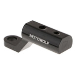 Max Motowolf Motorcycle Rearview Mirror Expander Bracket Adapter Holder Mount Black