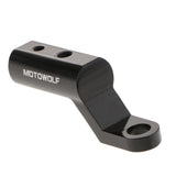Max Motowolf Motorcycle Rearview Mirror Expander Bracket Adapter Holder Mount Black