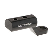 Max Motowolf Motorcycle Rearview Mirror Expander Bracket Adapter Holder Mount Black