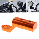 Max Motowolf Motorcycle Rearview Mirror Expander Bracket Adapter Holder Mount Orange