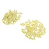 Maxbell 100 Pieces Fully Female & Male Spade Terminals Crimp Connector 12-10AWG